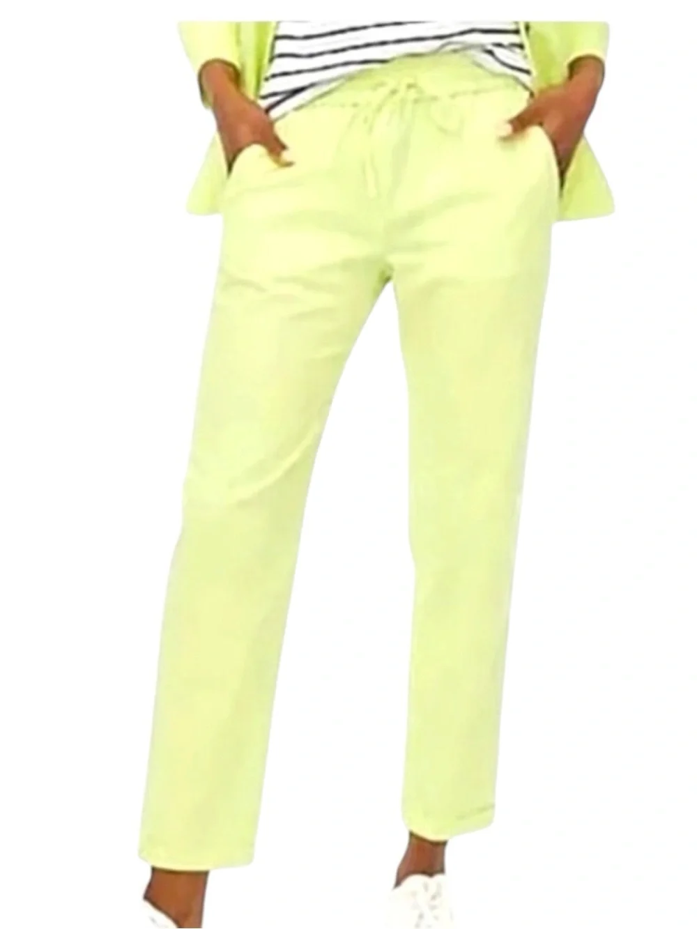 J. CREW Linen-Cotton Blend Drawstring Pant Size 8
